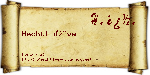 Hechtl Éva névjegykártya